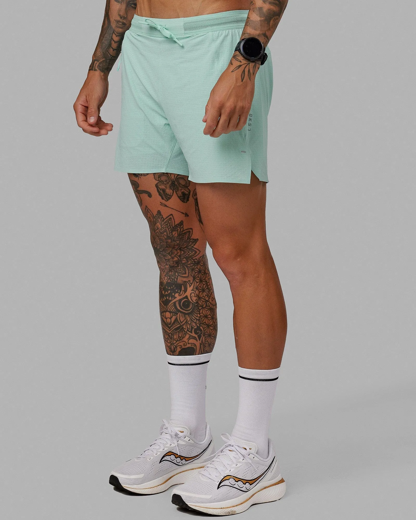 UltraAir 5" Lined Performance Shorts - Pastel Turquoise-Reflective