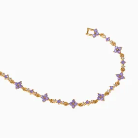 Violet Blossom Tennis Bracelet