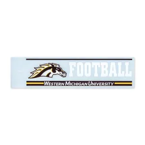 Western Michigan Football Bar Decal