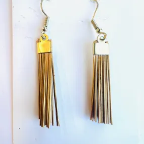 World Design Capim Dourado Gold Grass Earrings