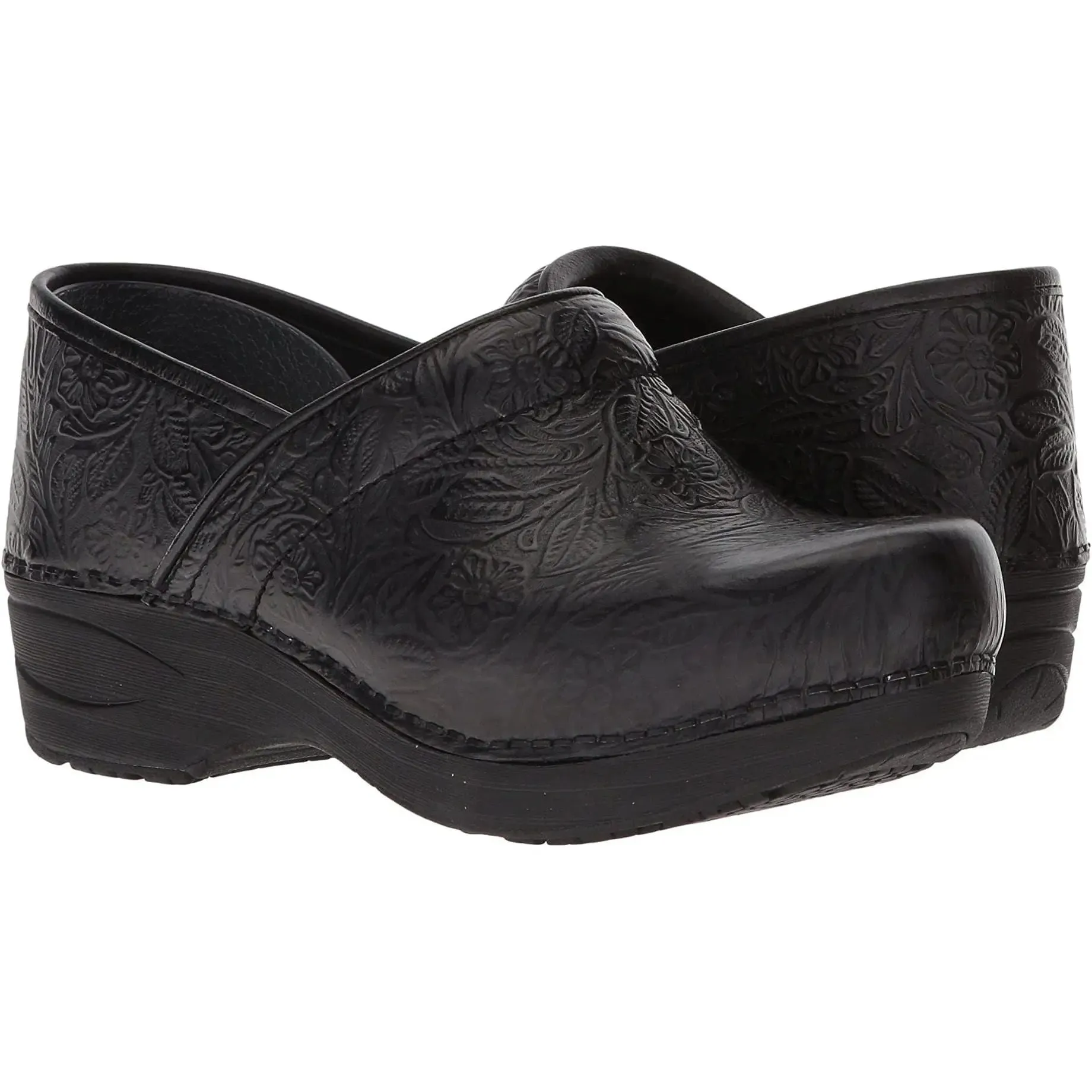 XP 2.0 Professional Clogs - Black Floral Tooled